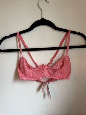 Victoria's Secret Pink Sheer Lace Underwire Bra